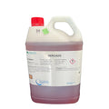 5L container of Hercules industrial cleaning chemical with warning label and red cap
