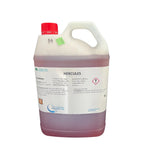 5L container of Hercules industrial cleaning chemical with warning label and red cap