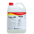 5L container of AGAR Take Off floor stripper with red cap and safety label