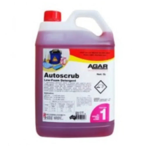 Agar Autoscrub low-foam detergent 5L bottle for floor cleaning and maintenance