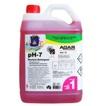 5L bottle of pH-7 neutral detergent cleaning solution with handle and red cap