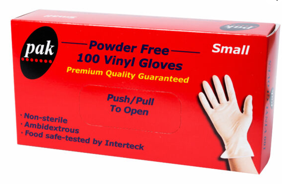 Clear Powder Free Vinyl Gloves Medium