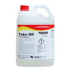 5L container of Agar Take Off floor stripper with red cap and warning label